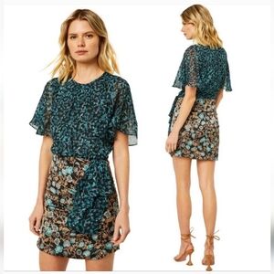 Misa Los Angeles Talia Mixed Print Dress Size XS